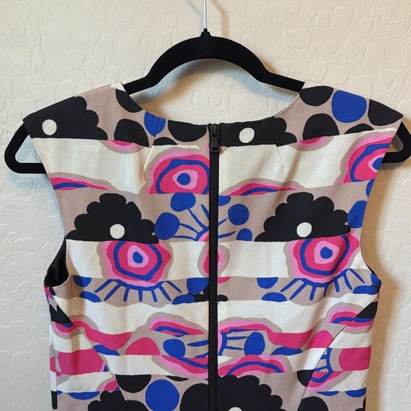 MILLY Multicolor Abstract Printed Mini Shift Dress Size 2 - Picture 6 of 10